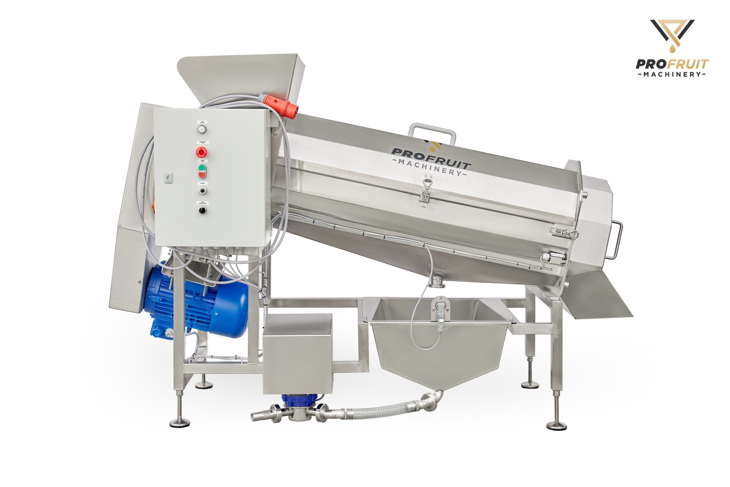 Destoning machine for pulping and producing juice
