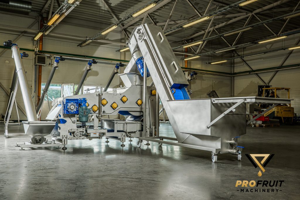 Fruit processing machinery for juice production