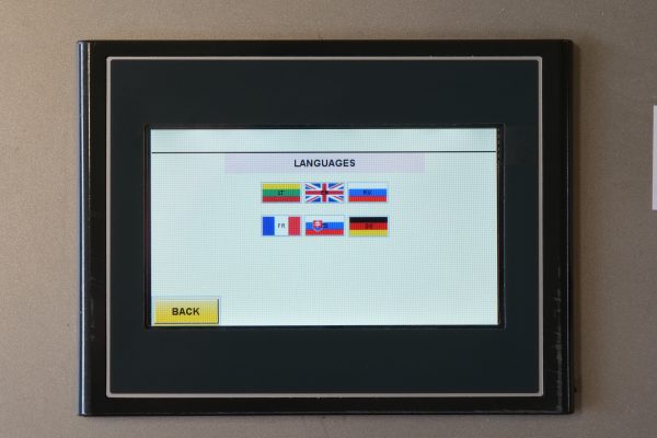 Diesel pasteurizer languages screen