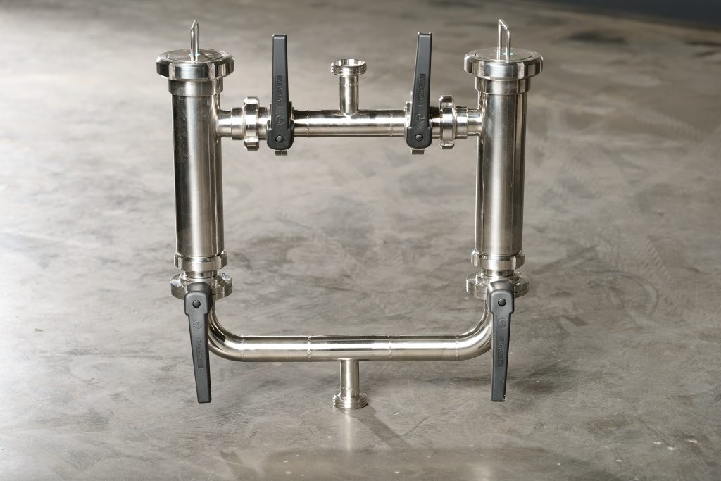 Double juice filter made from stainless steel